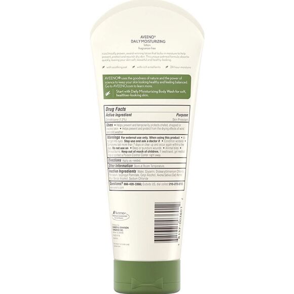 Aveeno Daily Moisturizing Body Lotion Fragrance-Free 8 Fl Oz - Picture 2 of 8